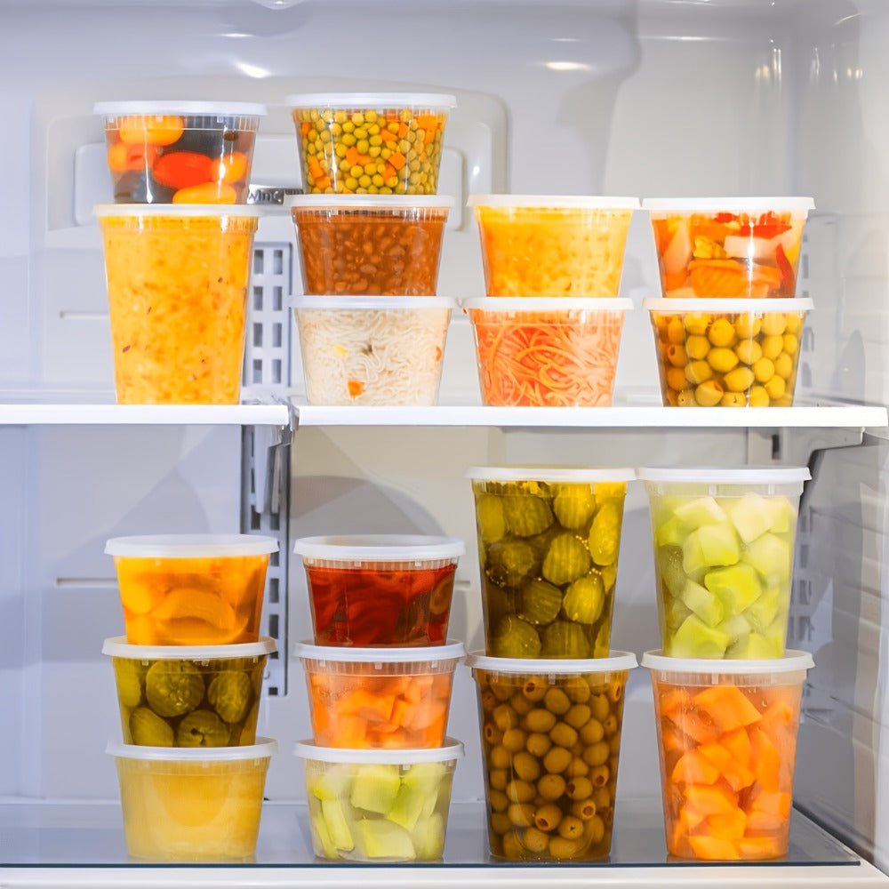 Deli Container Food Storage Organizer 48-Piece 16oz BPA-Free Set for Microwave, Freezer and Dishwasher