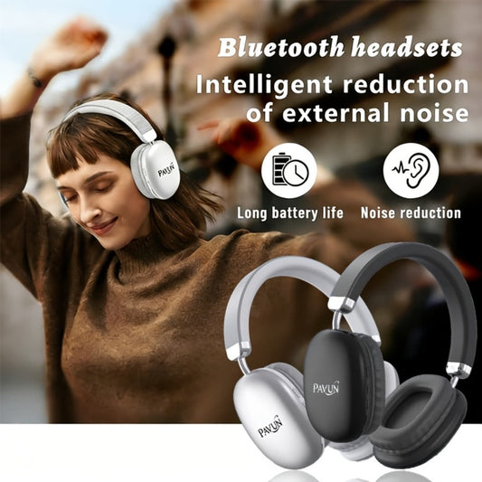 WH35MAX Noise Cancelling Wireless Headset HiFi Deep Bass Built-in HD Mic Comfortable Over-Ear Stereo for Travel Office Laptop Phone Christmas Gift Black Purple Silver