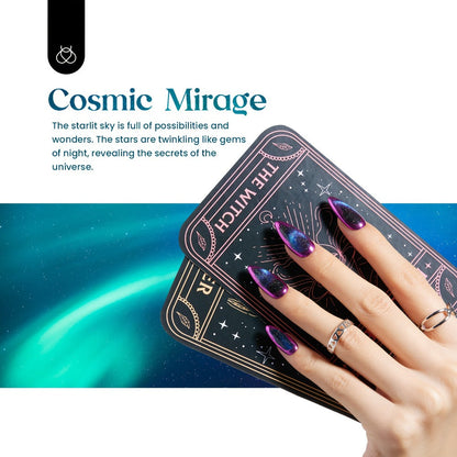 24-Piece Cat-Eye Gel Nail Polish Kit with 20 Cosmic Mirage Colors, Magnet, Base Coat and Three Top Coats