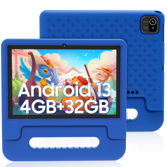 Kids Tablet 10.1 Inch with 6GB RAM, 64GB Built-In Storage, WiFi 6, 5000mAh Battery and Protective Case