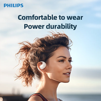 Wireless Earbuds Philips Black Stereo with Touch Volume, Noise-Cancelling Mic and Type-C Case