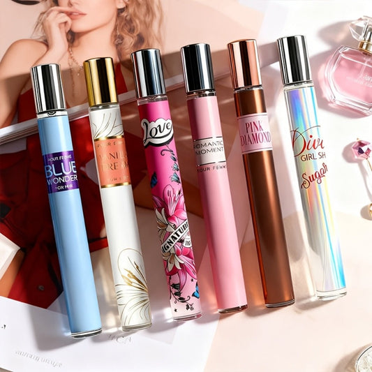 Women's Perfume Gift Set with Six Eau de Parfum Travel Sprays, 1.18 oz Each in Two Assortments