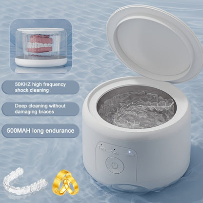 50 kHz Compact Ultrasonic Cleaner in Black Art Edition with Three Front Cleaning Modes for Small Items