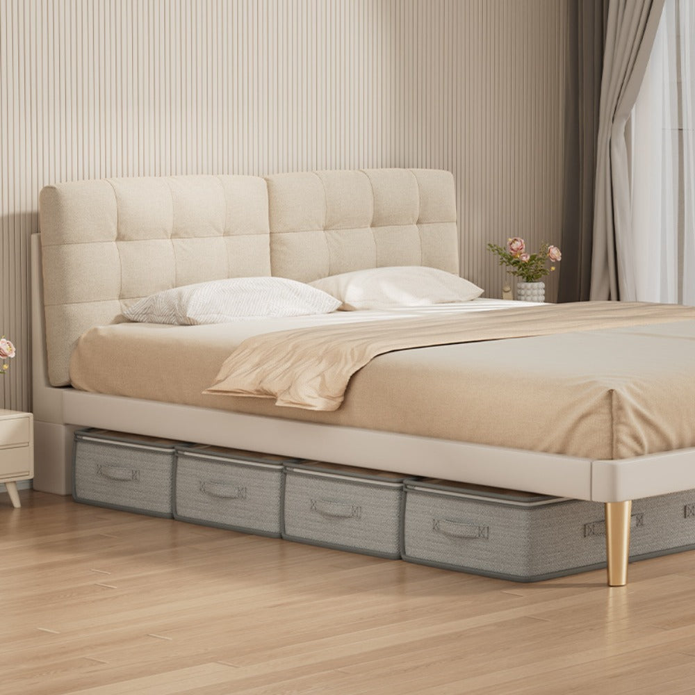 Under-Bed Storage Box Set in 1, 2, 3 or 5 Pieces with Handles, Clear Top and 100 x 50 x 18 cm Size