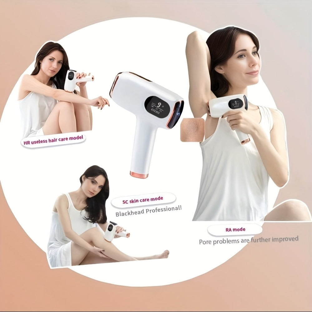 Sarisili AI01-12 IPL Hair Removal Device with Cooling Contact Area, Nine Levels and Manual or Auto Modes