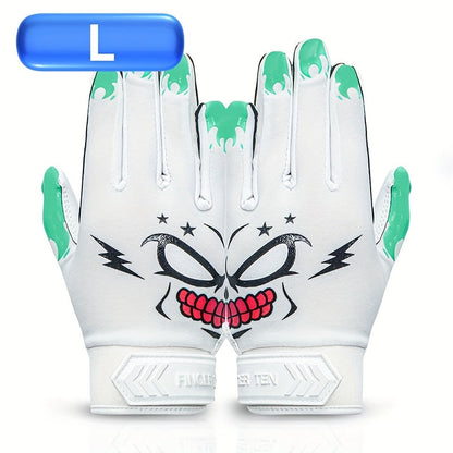 Sticky Grip Youth Football Receiver Gloves | Non-Slip Palm, Breathable Design for Boys & Girls – Hook-and-Loop Fit for Practice, Games & Youth Football Development (S/M/L)