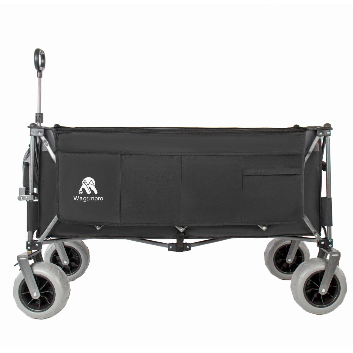 Heavy Duty Folding Wagon 52 Inch Utility Cart 560 lbs Capacity Collapsible Beach Wagon with Ultra-Stable Frame for Garden Sports Camping Outdoor