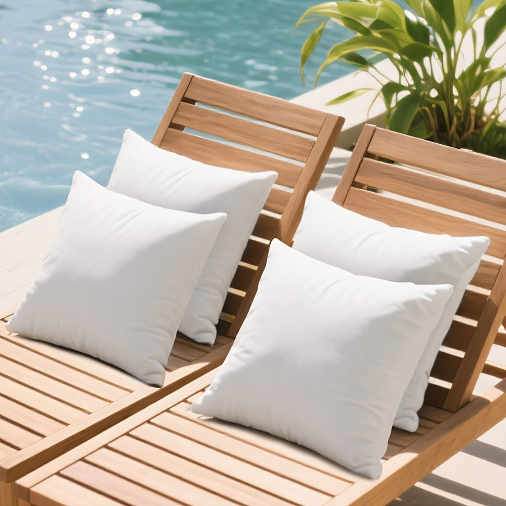 Outdoor Pillow Inserts 4/6 Pack – Soft Microfiber Fill, Waterproof & Fluffy Throw Pillow Inserts for Sofa Bed Couch, 12x20 18x18 20x20 Inch
