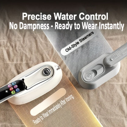 White 1300W Touchscreen Steam Iron with Five Settings, 160 mL Tank and Horizontal or Vertical Use