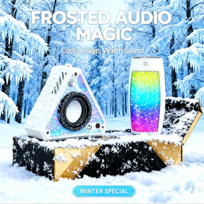 Portable Bluetooth Speaker Triangular Rechargeable Model with Subwoofer and Six Retained Pack Options
