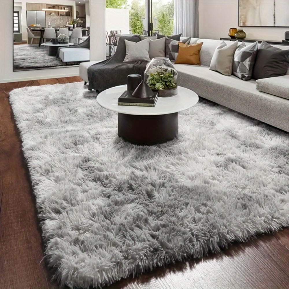 Fluffy Indoor Area Rug in Five Colors and Six Size Options for Living Room, Bedroom, Kitchen or Bathroom