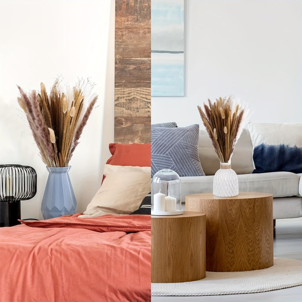 Neutral Pampas Grass and Reed Bouquet in 126 or 400-Piece Options with Trim-to-Length Stems