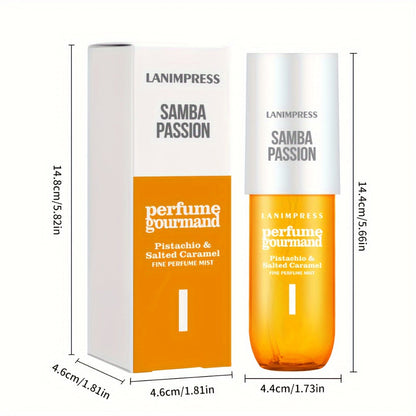 3 oz Samba Passion Gourmand Hair and Body Fragrance Mist for Women in a Travel-Size Spray for Travel