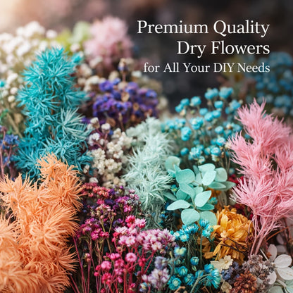 Four-Box Random Dried Flower Craft Set for Resin Jewelry, Candles and Cards with Mixed Color Assortment