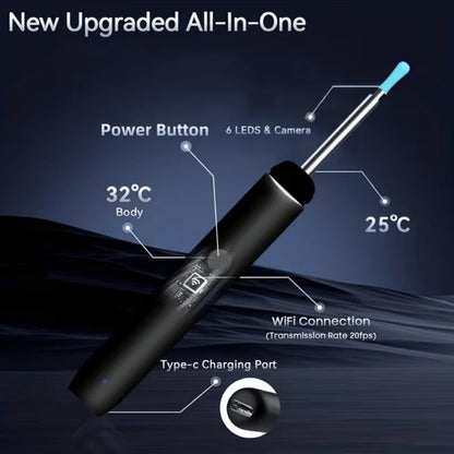 White Visual Ear Camera Tool with Built-In Light in Basic or Seven-Piece Accessory Configurations