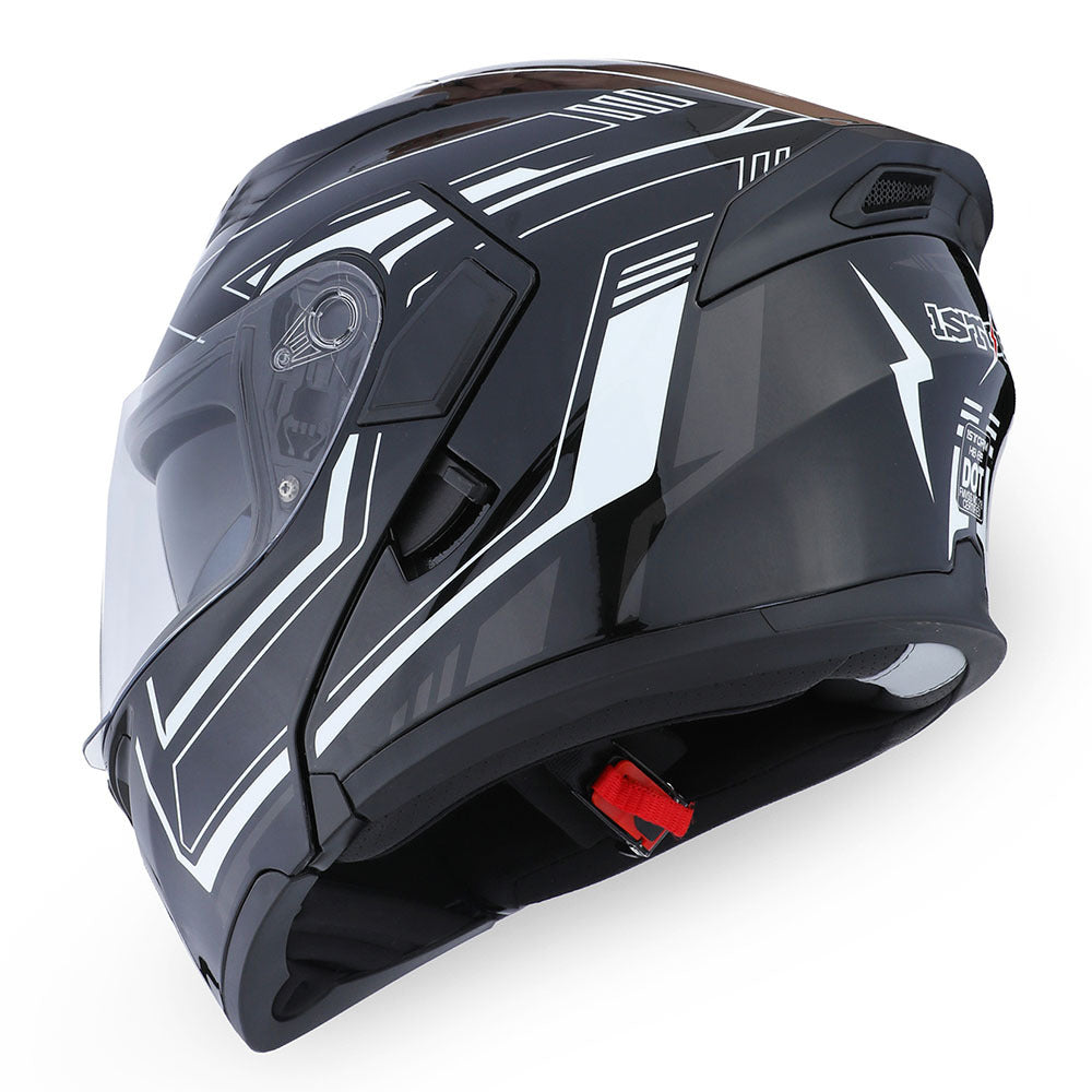 Motorcycle Modular Full Face Helmet Flip Up Dual Visor Inner Smoked Shield Lightweight Aerodynamic Thermoplastic Shell Removable Washable Interior for Men Women, Multiple Colors S M L XL