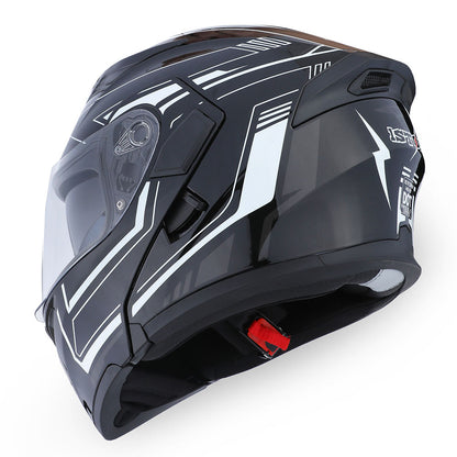 Motorcycle Modular Full Face Helmet Flip Up Dual Visor Inner Smoked Shield Lightweight Aerodynamic Thermoplastic Shell Removable Washable Interior for Men Women, Multiple Colors S M L XL