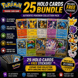 25 Pokémon Cards Holo Card Bundle
