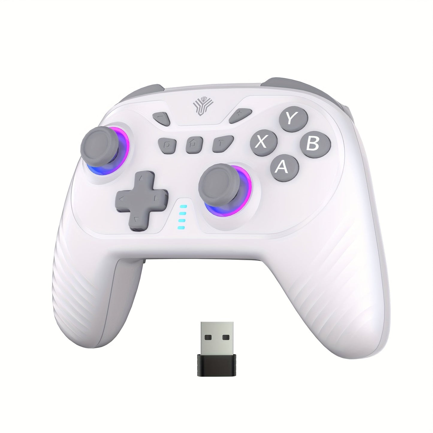 2.4G Wireless PC Controller with Hall Effect Joystick & Trigger, RGB Lighting & Vibration – Compatible with Windows PC, Android, Nintendo Switch & Steam, Anti-Drift Gamepad Not Compatible with Xbox