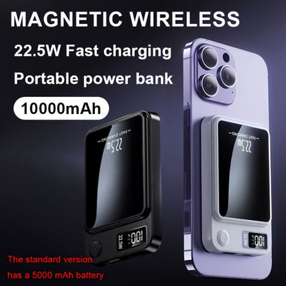 10000mAh Compact Magnetic Power Bank with 22.5W Wired Marking, Percentage Display and Four Colors