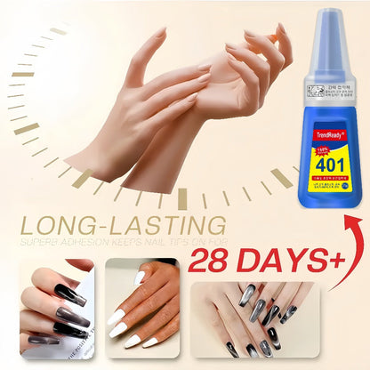Nail Glue 2 Pack 25g Each Super Strong Waterproof Extra Hold — Fast Drying No Lamp Needed Long Lasting Press On Nail Adhesive for Fake Nails Acrylic Tips Nail Art, Home & Salon Use for Women