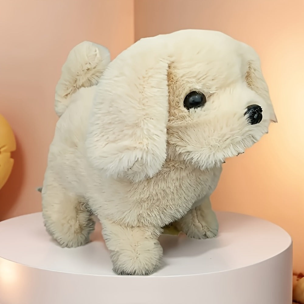 Plush Electric Puppy Toy That Walks & Barks – Interactive Electronic Pet with Soft Plush & Gift Box, Parent-Child Companion, Birthday & Holiday Gift for Kids