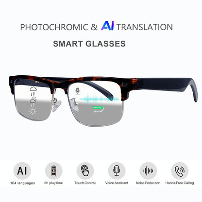 Smart Glasses 160-Language Translation Eyewear with Open-Ear Audio and 19 Photochromic Frame Options