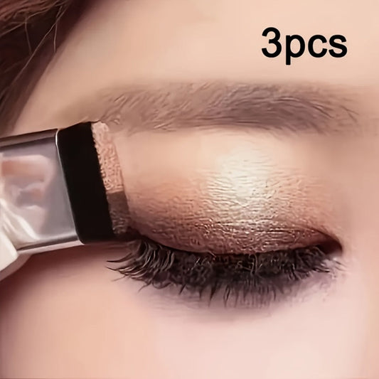 Duo Eyeshadow Palette Set 3 Pack — 2-Color Matte & Shimmer Blendable Eye Makeup with Applicator Brush, Smudge-Proof Long-Lasting Formula for Daily Wear Party Glam Gift for Women