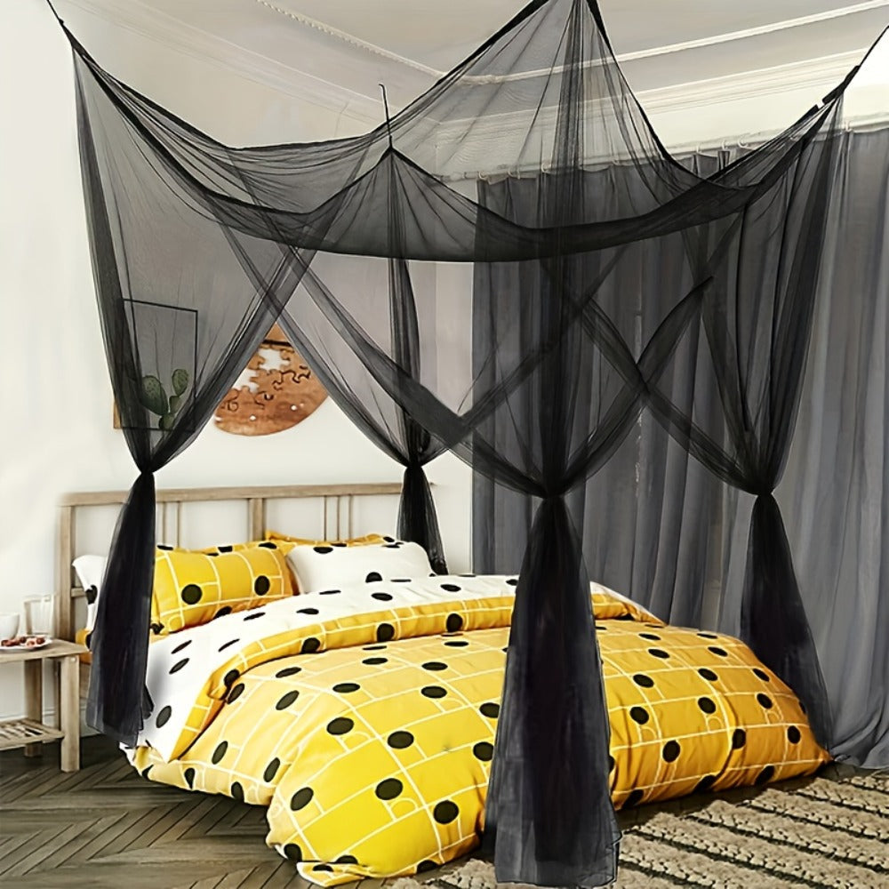 Bed Canopy Mosquito Net - Princess Canopy for Beds with Curtains, Sheer Bed Drapes for Indoor Outdoor Use