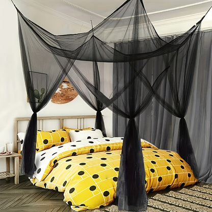 Bed Canopy Mosquito Net - Princess Canopy for Beds with Curtains, Sheer Bed Drapes for Indoor Outdoor Use