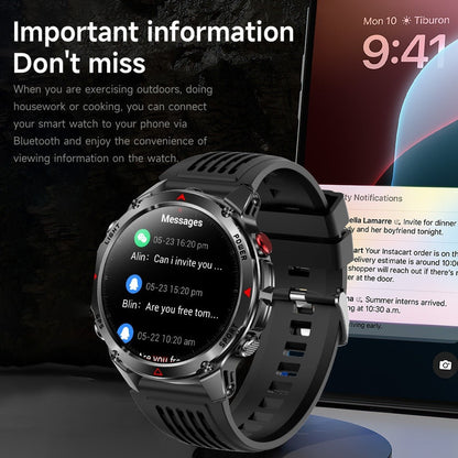Smart Watch 1.46-Inch Round GPS Display with 3ATM Rating, Wireless Calling and Eight Strap Styles