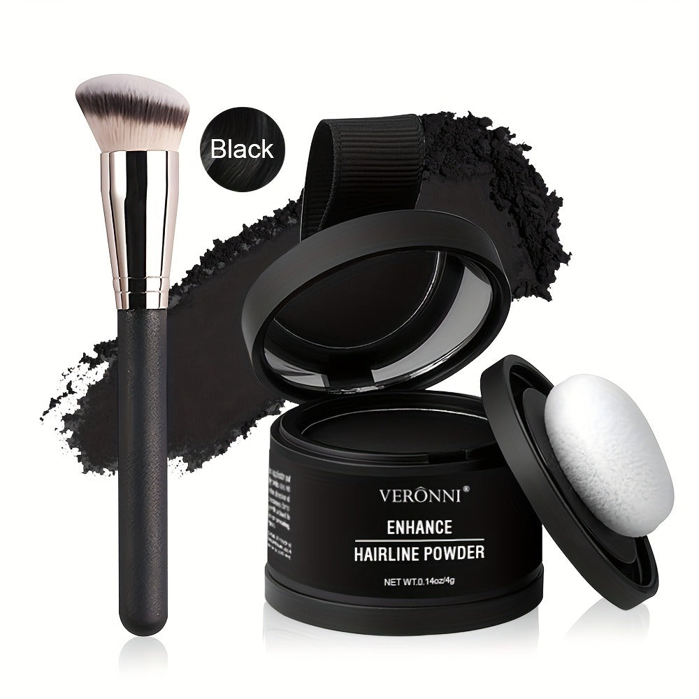 Hairline Shadow Powder Kit with Brush — Waterproof Hairline Concealer & Hair Root Touch Up Powder | Instant Fuller-Looking Hairline | 6 Shades for Women & Men All Hair Types