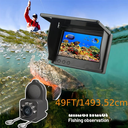Underwater Fishing Camera 4.3-Inch HD Display with Night Vision & Triple Light Shielding – Portable Fish Finder with Bait Monitor, Complete Fishing Kit for Ice Lake River Sea Fishing