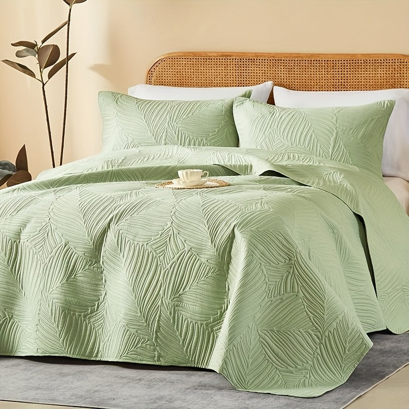 Coin-Pattern Quilt Set in Four Designs, Multiple Colors and Twin, Full-Queen or King-California King Sizes