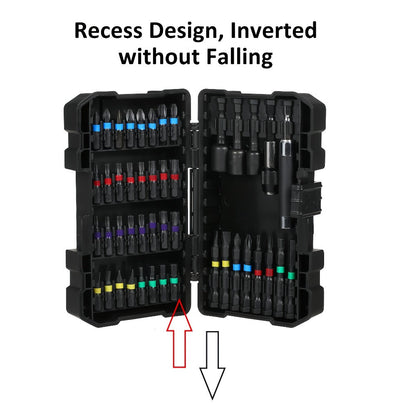 45-Piece Screwdriver Bit Set with Torx, Phillips, Slotted and Square Bits in a Storage Case