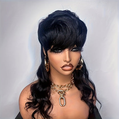 Synthetic Wig Long Deep-Wave Curls, 150% Density with Rose Net Cap in 22- or 24-Inch Lengths