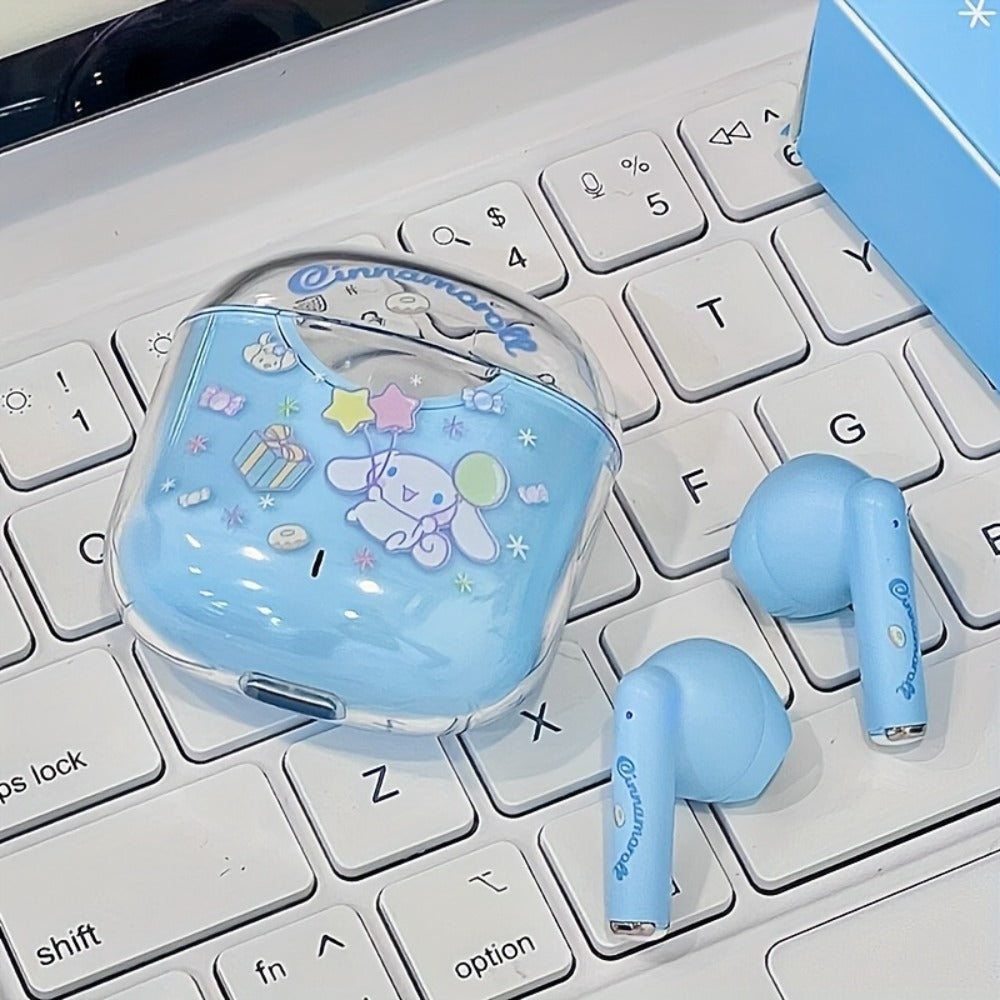 Kuromi My Melody Pompompurin Wireless Earbuds Authorized – 5 Cute Sanrio Character Styles Bluetooth Headphones for Daily Exercise Calls Learning – Holiday Birthday Gift for Girls Teens Women