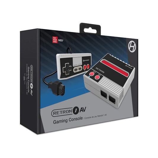 Hyperkin RetroN 1 AV Gaming Console for NES – Play Original NES Cartridges on Modern TVs, Retro 8-Bit Nintendo Entertainment System Clone, Gray, Compatible with NES Controllers & Games