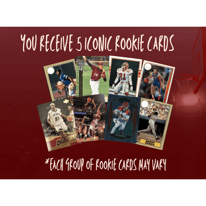 Sports Trading Cards, Five-Card Multi-League Assortment with NBA, NFL and MLB Player Artwork for Collectors