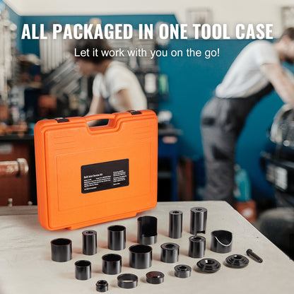 Ball Joint Press Kit 10/21/23-Piece - C-Press Ball Joint Tool Set for 2WD & 4WD Vehicles, Heat-Treated Carbon Steel, Compatible with Ford GM Dodge Jeep Dana 28-60 Axles, U-Joint & Brake Pin Removal