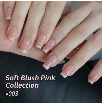Gel Nail Polish – Set 8 Colors Semi-Permanent Soak-Off LED Cure Long-Lasting Manicure Kit - 0.51oz Each Bottle Gentle Pink Shades…