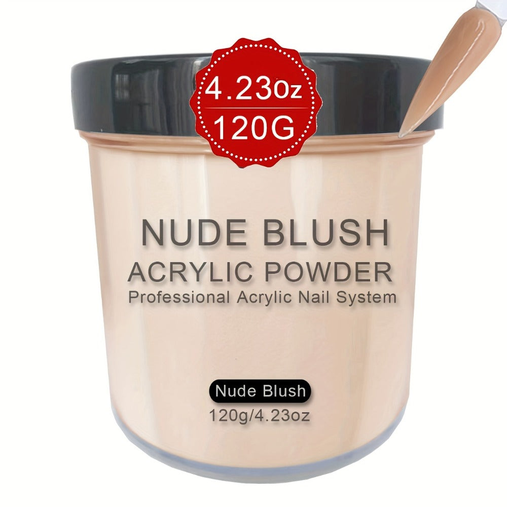 120g Acrylic Nail Powder Jar in Nude Blush, Beige or Beige Nude for Use with Compatible Acrylic Liquid