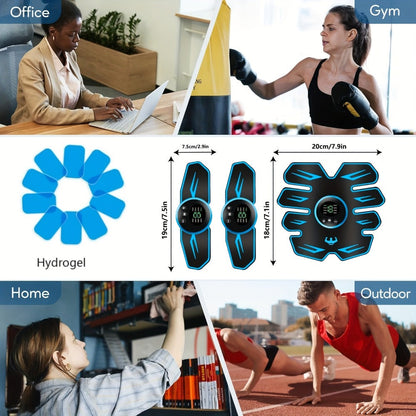 Fitness Equipment EMS Abdominal Pad Set with Digital Controllers and Blue or Orange Accent Options