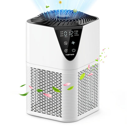 Air Purifier TDBYWAE with H13 Three-Stage Filter, 1750 Sq Ft Source Value, PM2.5 LCD, 25dB Mode and Timers