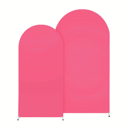Two-Piece Fitted Arch Photography Backdrop Cover Set for 6-Foot and 6.6-Foot Compatible Frames