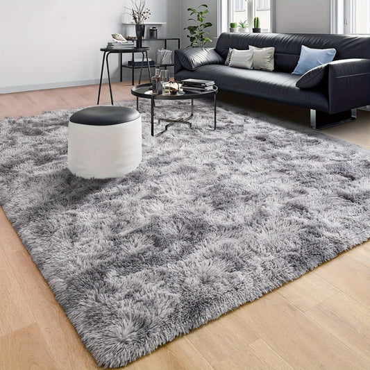 Tie Dye Plush Area Rug - Ultra Soft Thick Fluffy Durable Carpet for Living Room & Bedroom | Easy Care Portable Sofa & Coffee Table Floor Mat | Holiday Home Decor Gift Rug 63"x90" Multiple Colors