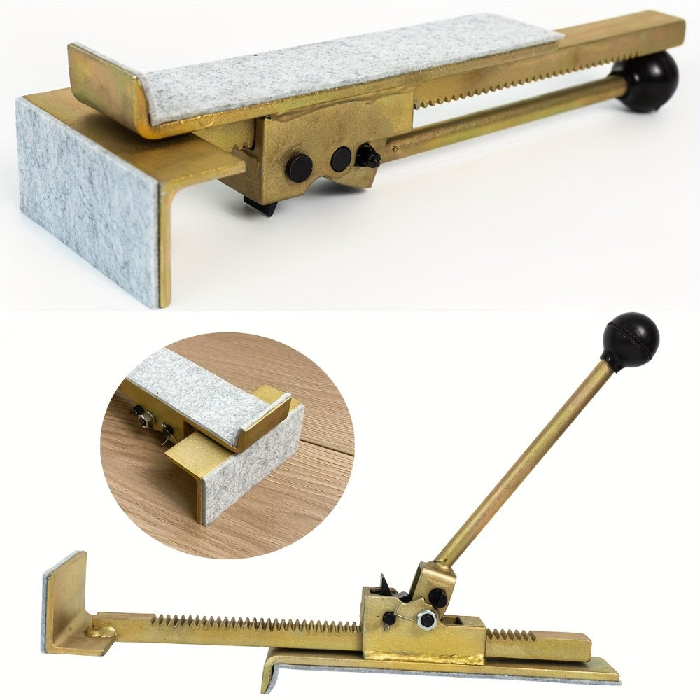 Hardwood Flooring Jack and Positioning Tool for Tongue-and-Groove, Laminate and Engineered Wood Installation