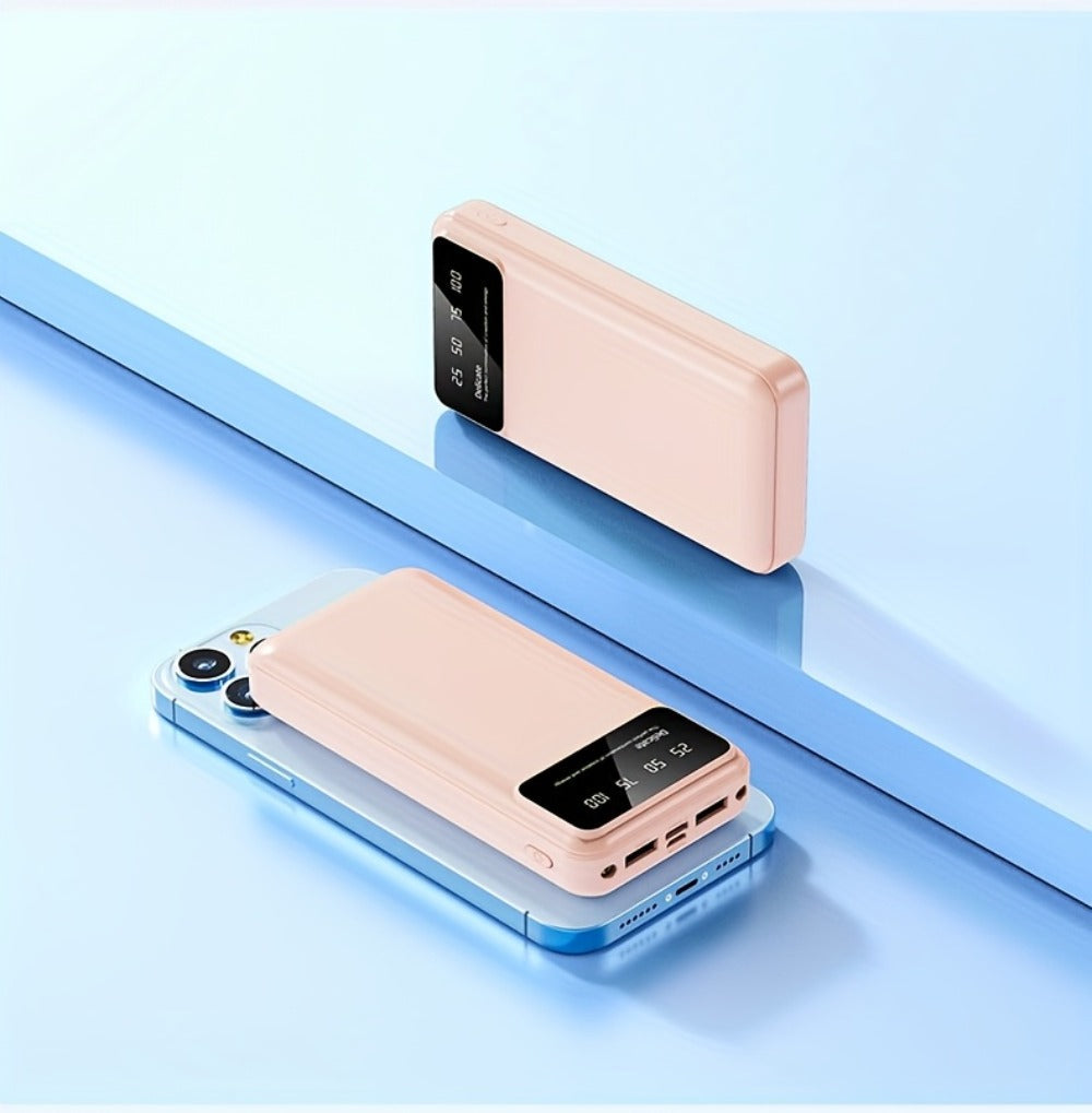 Power Bank 50000mAh with Dual USB Ports, Digital Battery Display and Three Color Options for Travel