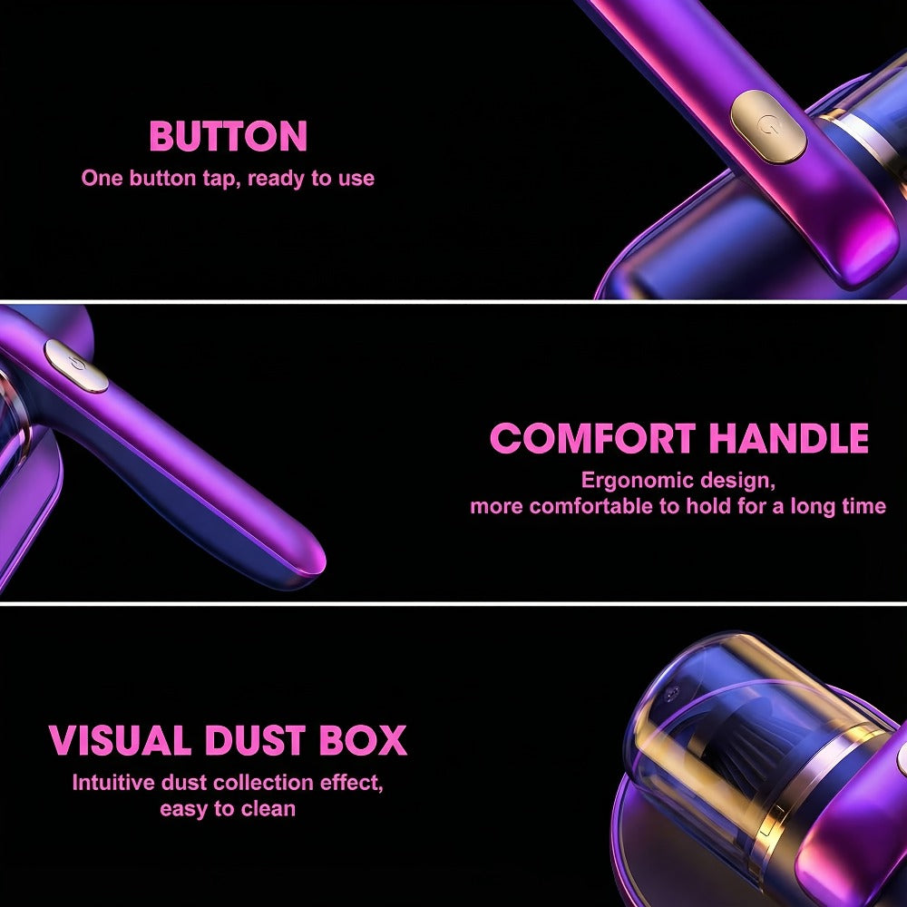 Handheld Mattress Vacuum Cleaner 12KPa – Heavy-Duty Portable Bed Vacuum with Deep Cleaning, Low Noise, Allergen & Dust Mite Removal for Mattress, Sofa, Pillow & Upholstery