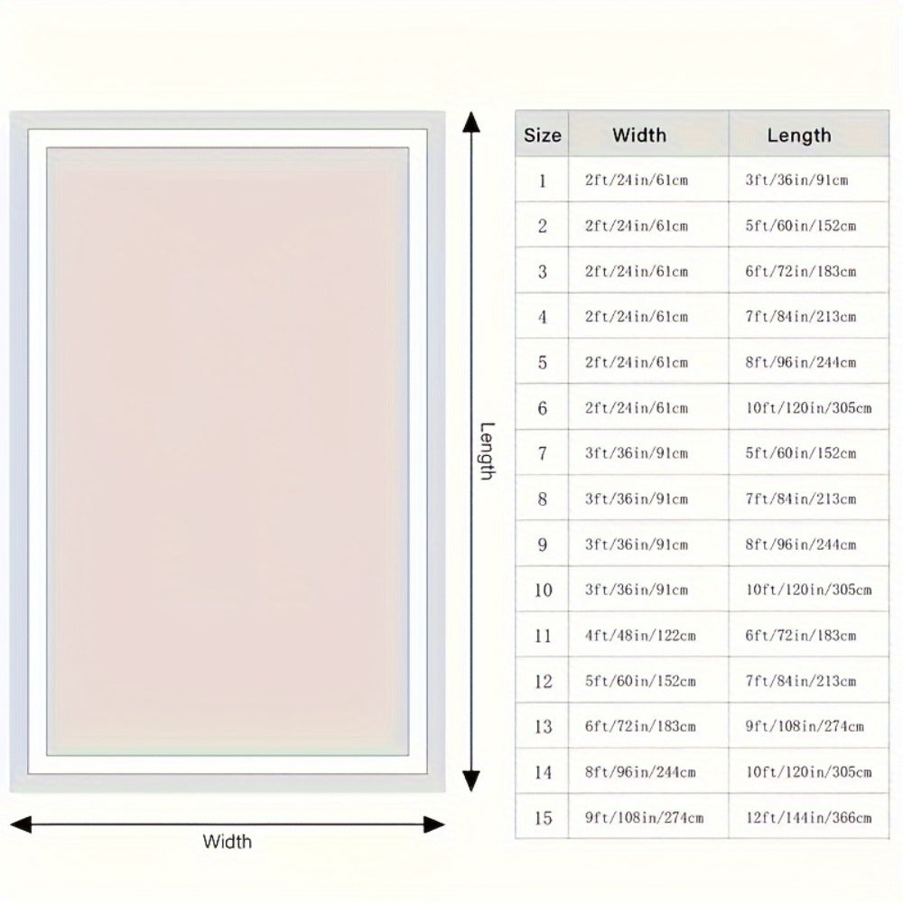 Rectangular Shaggy Area Rug with Four Color Labels and 24 x 35.8-Inch to 94.49 x 118.11-Inch Sizes